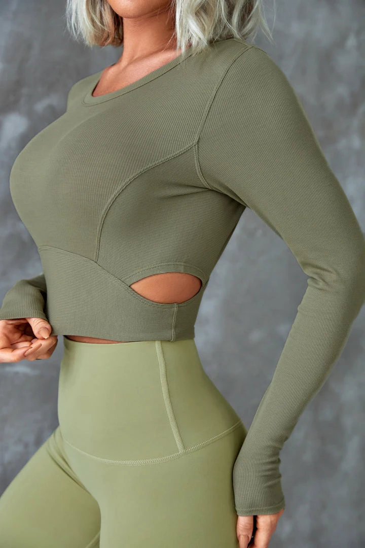 Budget ๐ฏ CUPSHE Clothing Cherise Green Cut-out Side Crop Sweatshirt โ๏ธ 5 CUPSHE Clothing Cherise Green Cut-out Side Crop Sweatshirt