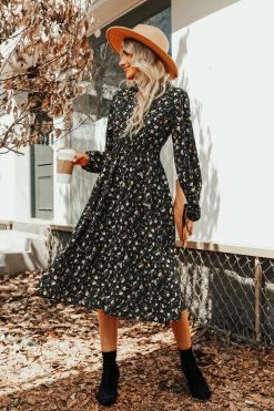 CUPSHE Dancing Flowers Ditsy Floral A-Line Dress Clothing