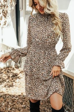 CUPSHE Paulina Ditsy Floral Smocked Mini Dress