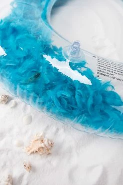 CUPSHE Beach Accessories Seafoam Heart Shape Swimming Ring With Feathers