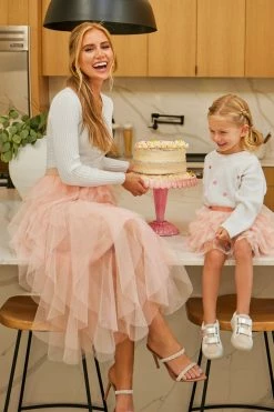 CUPSHE Tis' The SZN Tiered Tulle Mesh Skirt Clothing