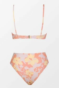 CUPSHE Dreamy Blossoms Ruched Tie Cutout One Piece Swimsuit One Pieces