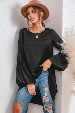 CUPSHE Delta Trumpet Sleeve Longline Hem Tops