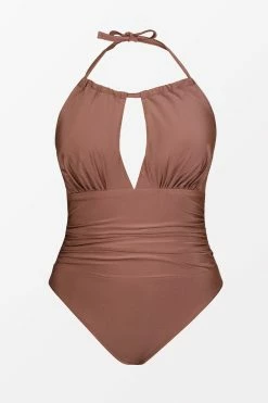 CUPSHE Strawberry Fields High Neck Tummy Control Plus Size One Piece One Pieces