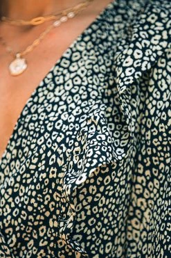 CUPSHE Arina Leopard Print Ruffled Mini Dress