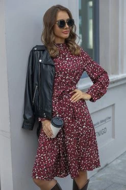 CUPSHE Graci Belted Leopard Print A-Line Dress