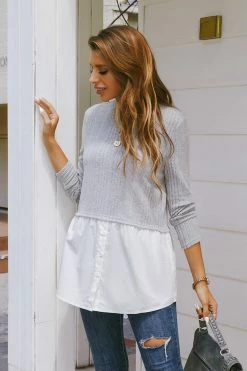 CUPSHE The Simple Life Mock Neck Combo Top Clothing