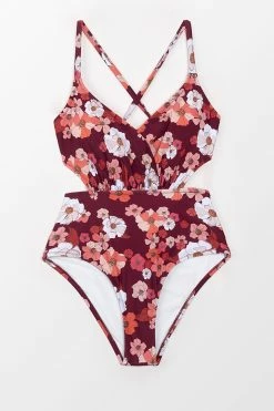 CUPSHE Olivia Floral One Piece Swimsuit One Pieces