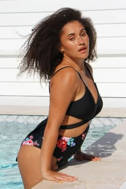 Best Sale ๐ CUPSHE One Pieces Black And Floral Wrap Cutout One Piece ๐ฉฑ Swimsuit โค๏ธ 13 CUPSHE One Pieces Black And Floral Wrap Cutout One Piece Swimsuit