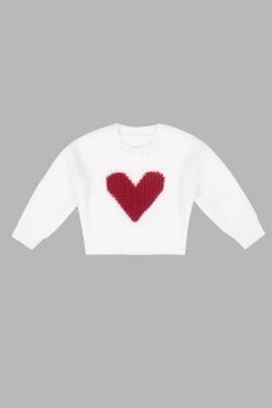 CUPSHE Clothing Starlight Toddler Girls Heart Graphic Sweater