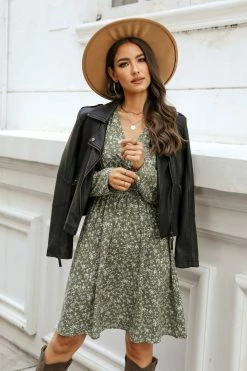 CUPSHE Clothing Gail Ditsy Floral Smocked A-Line Dress