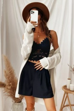 CUPSHE Clothing Very You Sheer Floral Lace Cropped Cami