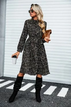 CUPSHE Clothing Northern Lights Speckled A-Line Midi Dress