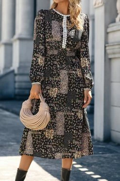 CUPSHE Vina Ditsy Floral Chiffon Dress Clothing