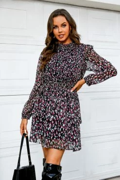 CUPSHE Immaculate Abstract Smocked A-Line Dress