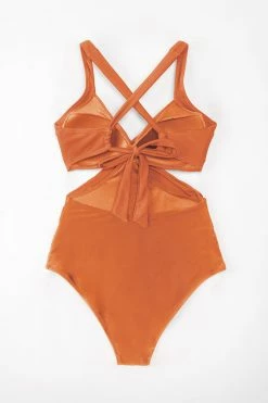 CUPSHE Cutout Back Tie Wrapped One Piece Swimsuit