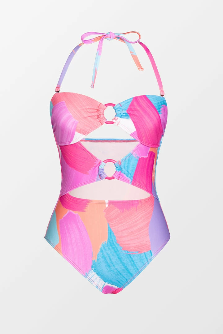 Promo โจ CUPSHE Vapor Wave Double Ring Front Cutout One Piece ๐ฉฑ Swimsuit โ 7 CUPSHE Vapor Wave Double Ring Front Cutout One Piece Swimsuit