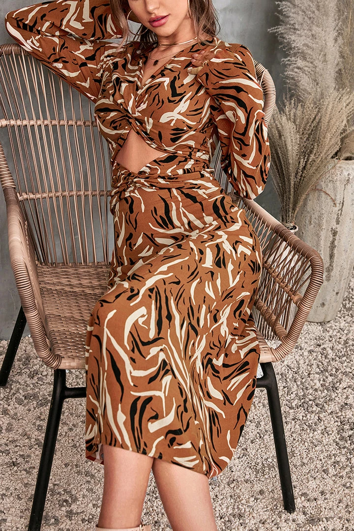 Promo ๐คฉ CUPSHE Addy Cutout Geometric Print A-Shape ๐ Dress Clothing ๐ 7 CUPSHE Addy Cutout Geometric Print A-Shape Dress Clothing