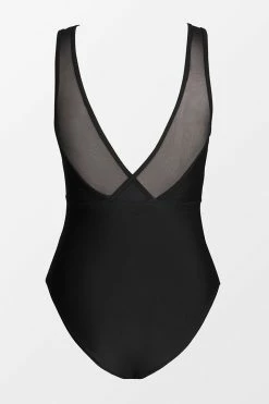 CUPSHE Grace Bay Mesh Black One Piece Swimsuit One Pieces