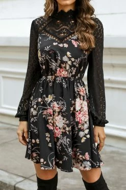 CUPSHE Renita Floral Embroidered Lace Dress Clothing
