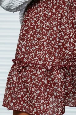 CUPSHE Avalynn Ditsy Floral Flounce Mini Skirt Clothing