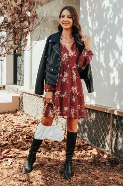 CUPSHE Hildred Floral Chiffon Mini Dress Clothing