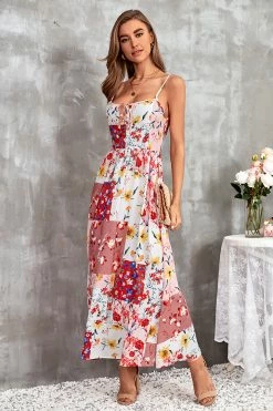 CUPSHE Liliana Loose Maxi Floral Slip Dress Clothing