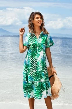 CUPSHE Alba Short Sleeve Shirt Collar Dress