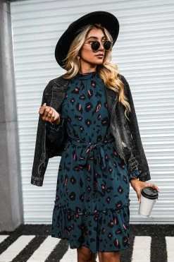 CUPSHE Finding Love Belted Leopard Print Mini Dress