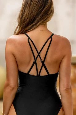Top 10 ๐ CUPSHE One Pieces Mindful Solids Deep Onyx Lace Up Black One Piece ๐ 18 CUPSHE One Pieces Mindful Solids Deep Onyx Lace Up Black One Piece