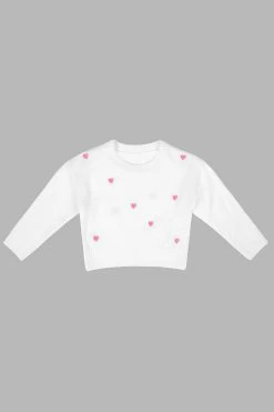 CUPSHE Clothing Starlight Toddler Girls Heart Print Sweater