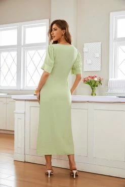 CUPSHE Devorah Plunge Ruching Mid Length Dress