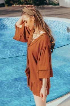 CUPSHE Lilah Cut Out Fringe A-Shape Dress