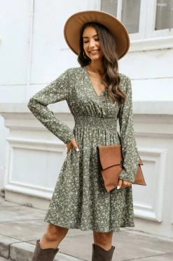 CUPSHE Clothing Gail Ditsy Floral Smocked A-Line Dress