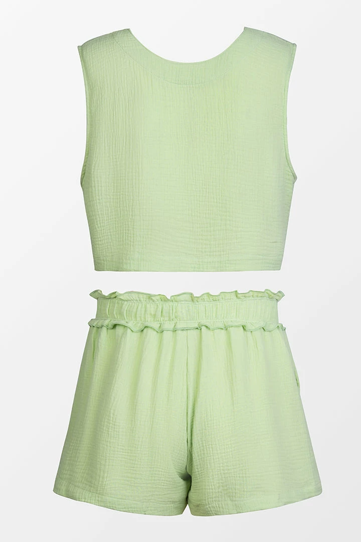 Budget ๐ CUPSHE Lyanna V-Neck Sleeveless Ruffle Matching Set Clothing โ๏ธ 8 CUPSHE Lyanna V-Neck Sleeveless Ruffle Matching Set Clothing