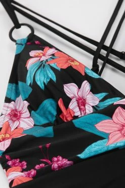 CUPSHE Maya Floral O-ring Criss Cross Tummy Control One Piece Swimsuit One Pieces