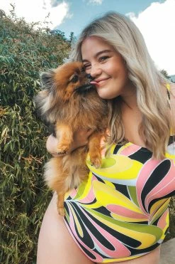 CUPSHE Palm Beach Nights Square Neck Plus Size One Piece Swimsuit One Pieces