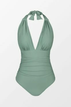 Best reviews of ๐ CUPSHE Plunging Halter Shirred Green One Piece ๐ฉฑ Swimsuit One Pieces โค๏ธ 15 CUPSHE Plunging Halter Shirred Green One Piece Swimsuit One Pieces