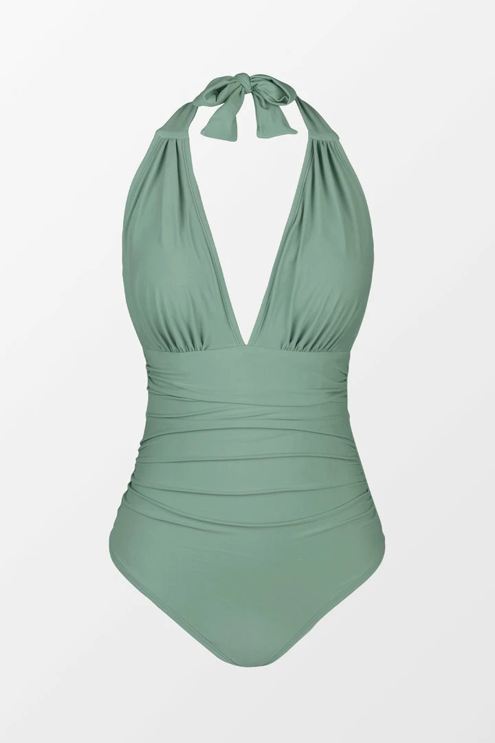 Best reviews of ๐ CUPSHE Plunging Halter Shirred Green One Piece ๐ฉฑ Swimsuit One Pieces โค๏ธ 8 CUPSHE Plunging Halter Shirred Green One Piece Swimsuit One Pieces
