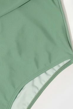 CUPSHE Forest Adventure Solid Wrap Front One Piece Swimsuit