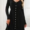 CUPSHE Glow Away Long Sleeve A-Line Dress