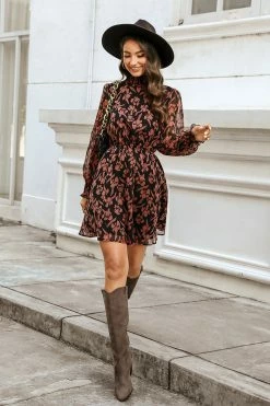 CUPSHE Clothing Chetana Floral Smocked Mini Dress