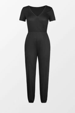 CUPSHE Clothing Danica V-neck Maxi Short Sleeve Jumpsuit