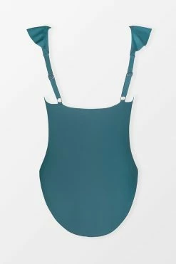 CUPSHE Luminescent Plunge Ruffled Belted One Piece Swimsuit