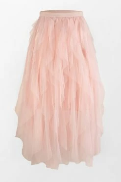 CUPSHE Tis' The SZN Tiered Tulle Mesh Skirt Clothing