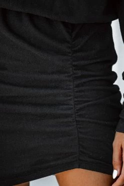 CUPSHE Clothing Hit Play Ruched Turtleneck Mini Dress