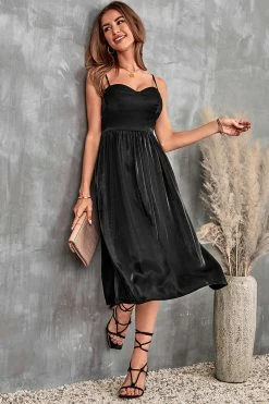 CUPSHE Leticia Thin Straps Ruching Slip Dress