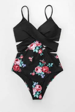 Best Sale ๐ CUPSHE One Pieces Black And Floral Wrap Cutout One Piece ๐ฉฑ Swimsuit โค๏ธ 14 CUPSHE One Pieces Black And Floral Wrap Cutout One Piece Swimsuit