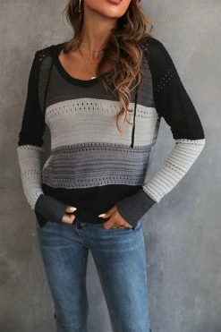 Deals π CUPSHE Caris Striped Drawstring Hood Sweater Clothing π 13 CUPSHE Caris Striped Drawstring Hood Sweater Clothing