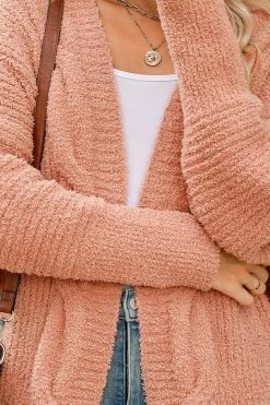 CUPSHE Galia Chinlon Knit Open-Front Cardigan